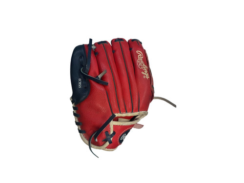 Vist Large View of Product Image Which is Used Rawlings PL90SN BB/SB Glove T-ball Red 9"