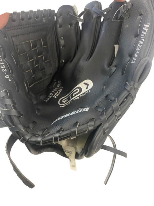 Vist Large View of Product Image Which is Used Franklin RTP BB/SB Glove RH Throw Black 9"