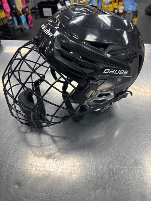 Vist Large View of Product Image Which is Used Bauer REAKT 85 Helmet Cage Combo Black LG