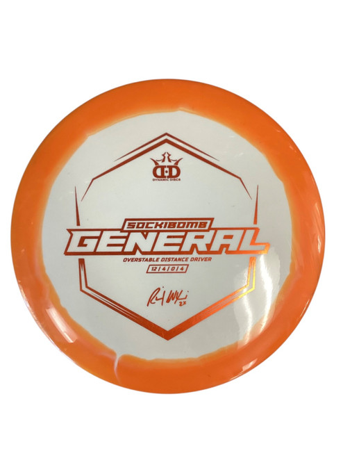 Vist Large View of Product Image Which is Used Dynamic Discs SOCKIBOMB GENERAL Disc Golf Driver Orange