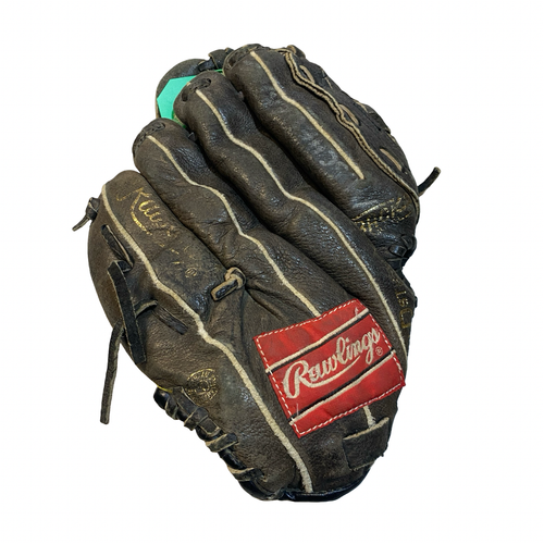 Vist Large View of Product Image Which is Used Rawlings RBG124B BB/SB Glove RH Throw Black 10 1/2"