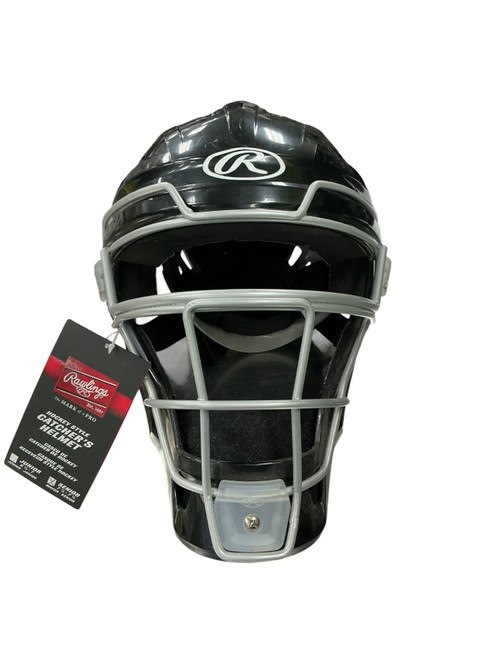 Vist Large View of Product Image Which is Used Rawlings RENEGADE Catchers Helmet w/Mask Black Senior