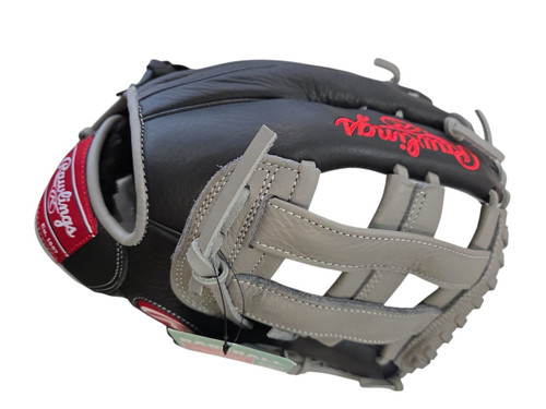 Vist Large View of Product Image Which is Used Rawlings SELECT BB/SB Glove RH Throw Black 12 1/2"