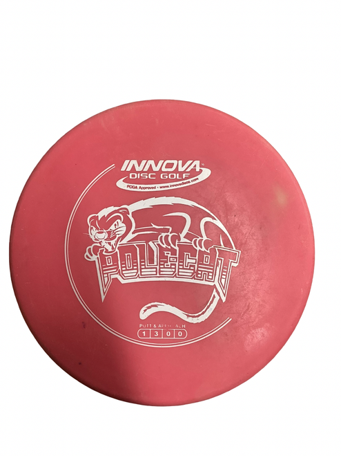 Vist Large View of Product Image Which is Used Innova POLECAT Disc Golf Putter Pink