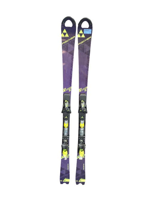 Vist Large View of Product Image Which is Used Fischer RC4 SL Boys DH Ski/Binding Black 155 cm