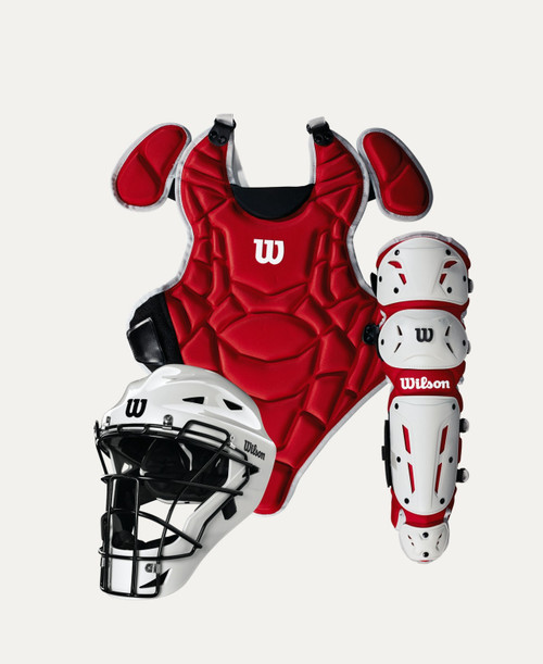 Vist Large View of Product Image Which is Wilson EZ Gear 2.0 Kit Catchers Set, Scarlet 