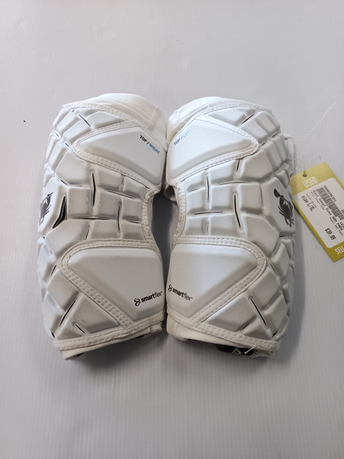 Vist Large View of Product Image Which is Used East Coast Dyes ARM PADS Lacrosse Arm Pads/Guards White L/XL