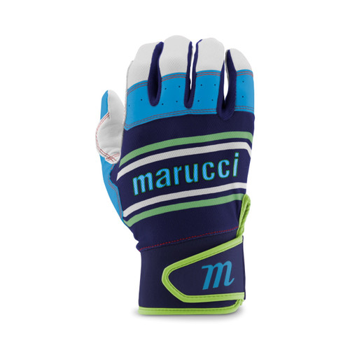 Vist Large View of Product Image Which is Marucci Swift Lite Batting Gloves, Navy Blue/Carolina Blue 