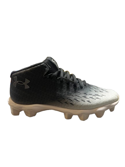 Vist Large View of Product Image Which is Used Under Armour SPOTLIGHT JNR 6.0 Jr FB Cleats Black And White Junior 06