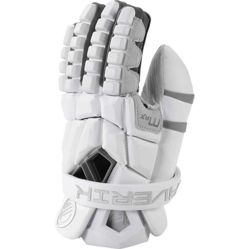 Vist Large View of Product Image Which is New MAVERIK LARGE WHITE MAX GOALIE GLOVE