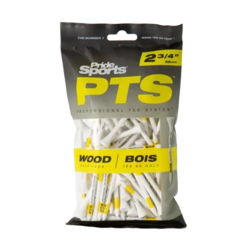 Vist Large View of Product Image Which is New Pride 2-3/4 PTS White Wood Tee 100 Ct