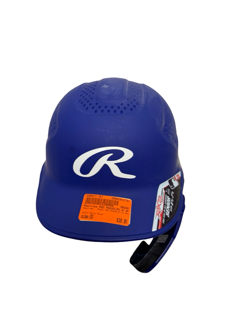 Vist Large View of Product Image Which is Used Rawlings RX2 RSX2S-R1 6 7/8 - 7 5/8 Batting Helmet w/ Jaw Guard Royal Blue