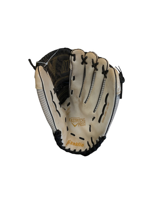 Vist Large View of Product Image Which is Used Franklin FASTPITCH PRO SERIES BB/SB Glove RH Throw White 13"