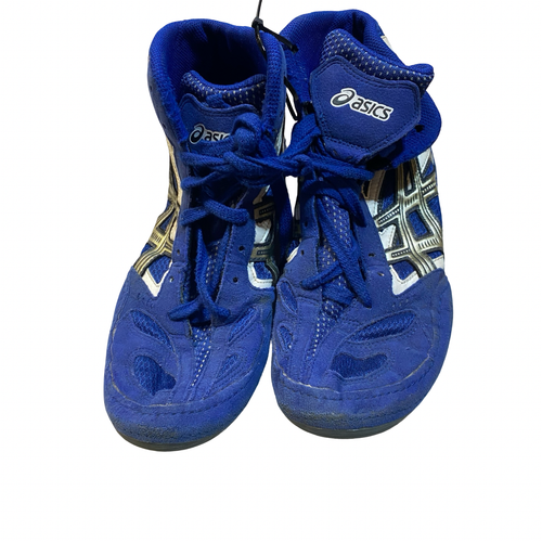 Vist Large View of Product Image Which is Used Asics Wrestling Shoes Royal Blue Senior 8