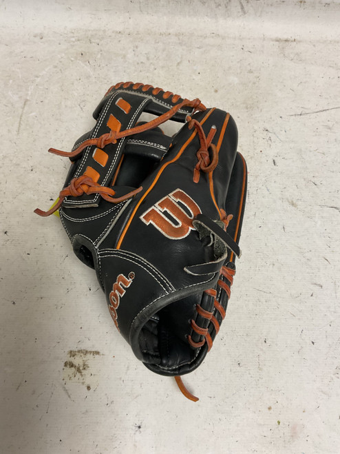 Vist Large View of Product Image Which is Used Wilson 1716 BB/SB Glove RH Throw Black 11 1/2"