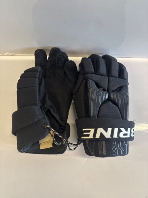 Vist Large View of Product Image Which is Used Brine LAX GLOVES Lacrosse Gloves Mens Black 12"
