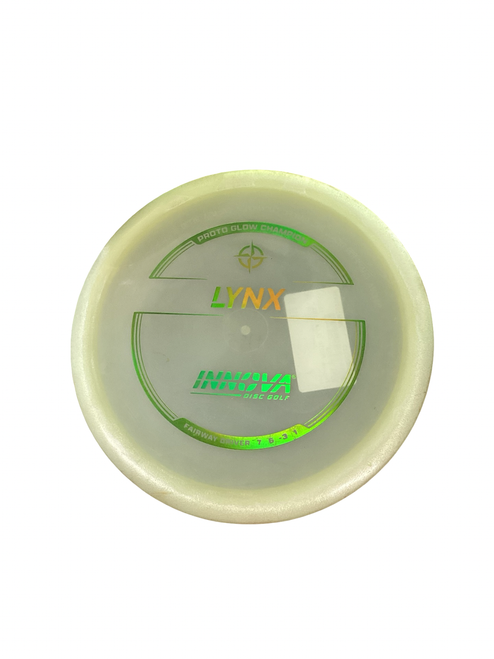 Vist Large View of Product Image Which is Used Innova PROTO GLOW LYNX Disc Golf Driver None