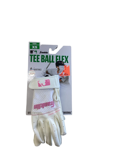 Vist Large View of Product Image Which is Used Franklin BB/SB Batting Gloves Pink And White XS