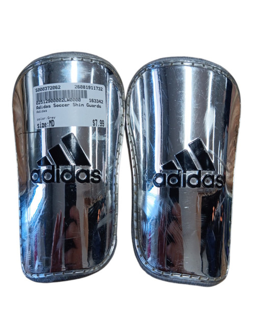 Vist Large View of Product Image Which is Used Adidas Soccer Shin Guards Adult Grey MD