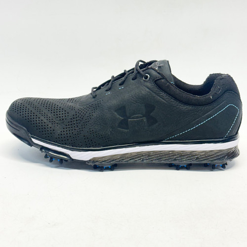 Vist Large View of Product Image Which is Used Under Armour TEMPO TOUR GOLF Mens Golf Shoes Black Senior 8.5