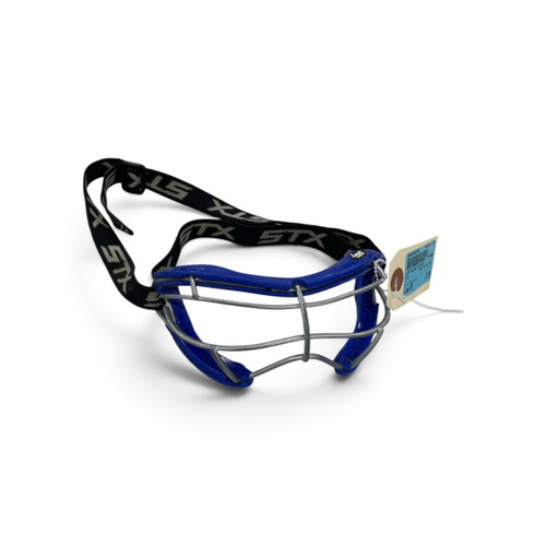 Vist Large View of Product Image Which is Used STX 4SIGHT PLUS-S Lacrosse Facial Protect Navy Blue SM
