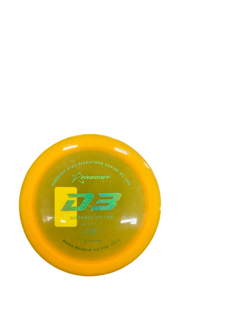 Vist Large View of Product Image Which is Used Prodigy D3 Disc Golf Driver Yellow