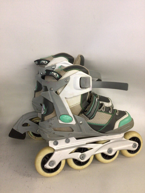 Vist Large View of Product Image Which is Used RollerDerby ELITE SERIES Q60 ADJ Junior Rec Fitness Skates Grey Junior 05