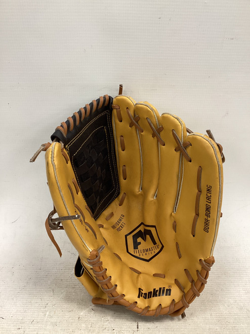 Vist Large View of Product Image Which is Used Franklin FIELD MASTER BB/SB Glove RH Throw Brown 14"