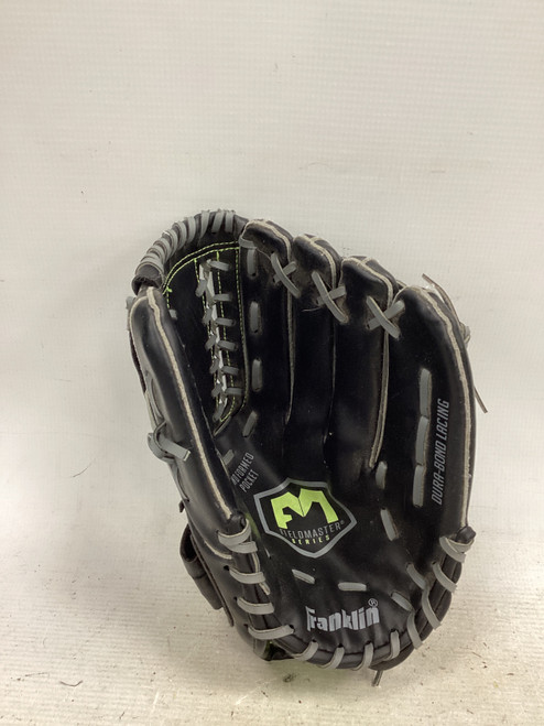 Vist Large View of Product Image Which is Used Franklin FIELDMASTER SERIES BB/SB Glove RH Throw Black 12"
