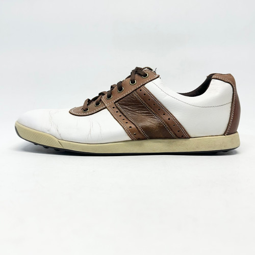 Vist Large View of Product Image Which is Used Foot Joy CONTOUR CASUAL Mens Golf Shoes White Senior 12