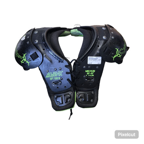 Vist Large View of Product Image Which is Used All-Star CATALYST YT MED FBALL SHOULDER PADS FB Shoulder Pads Black MD