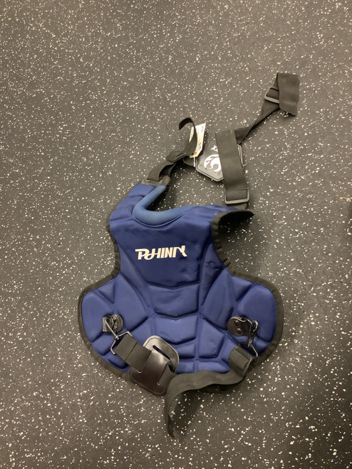 Vist Large View of Product Image Which is Used PHINIX Catchers Chest Protector Navy Blue Youth