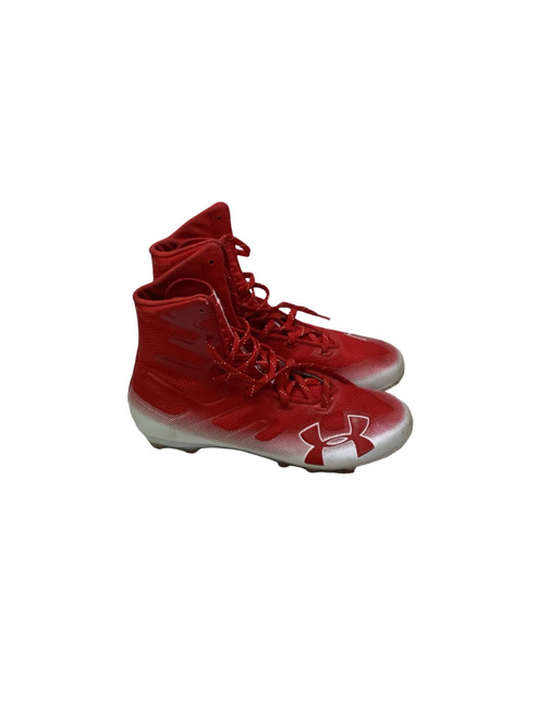 Vist Large View of Product Image Which is Used Under Armour UA HIGHLIGHT MC FB CLEATS Adult FB Cleats Red And White Senior 9