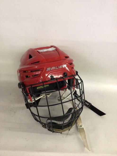 Vist Large View of Product Image Which is Used Bauer 150M Helmet Cage Combo Red SM