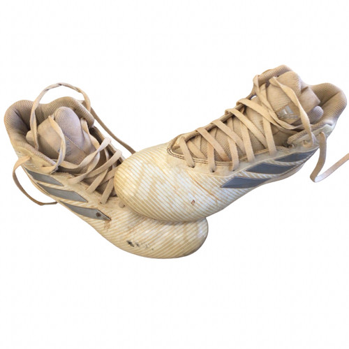 Vist Large View of Product Image Which is Used Adidas Jr FB Cleats White Junior 04.5