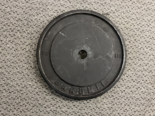 Vist Large View of Product Image Which is Used BARBELL Standard Plate (Each) Black 25 lb