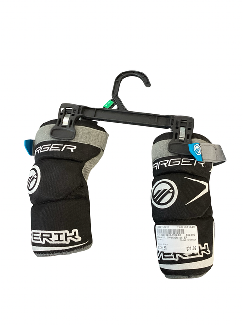 Vist Large View of Product Image Which is Used Maverik CHARGER Lacrosse Arm Pads/Guards Black SM