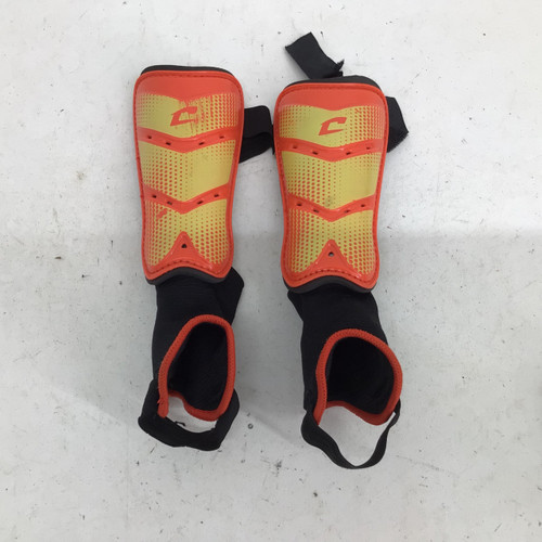 Vist Large View of Product Image Which is Used Champro JR MD SHINGUARDS Soccer Shin Guards Junior Orange SM