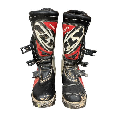 Vist Large View of Product Image Which is Used Fly Racing 805 Mens Motocross Boots Red Senior 8