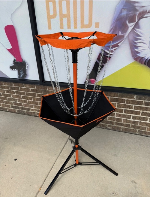 Vist Large View of Product Image Which is Used Franklin NWT DISC GOLF DELUXE TARGET Disc Golf Goal Black