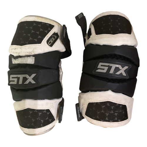 Vist Large View of Product Image Which is Used STX CELL Lacrosse Arm Pads/Guards Black LG