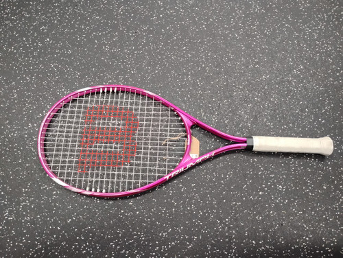 Vist Large View of Product Image Which is Used Wilson TRIUMPH Adult Tennis Racquet Pink 4 1/4"