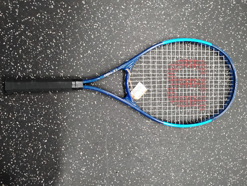 Vist Large View of Product Image Which is Used Wilson ULTRA PWR XL 112 Adult Tennis Racquet Royal Blue 4 3/8"