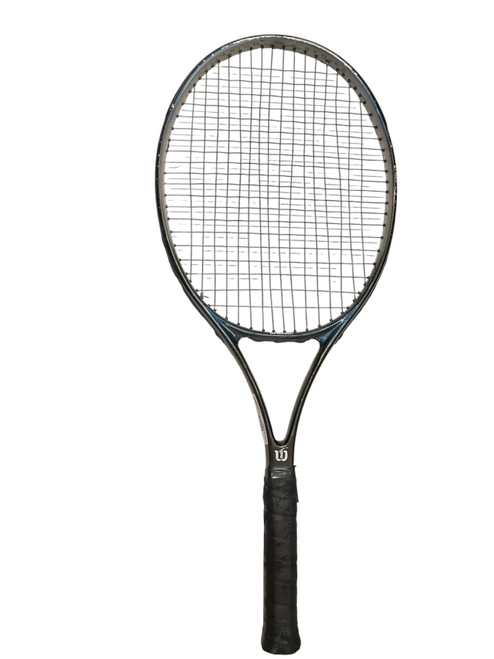 Vist Large View of Product Image Which is Used Wilson TITANIUM Adult Tennis Racquet Navy Blue Unknown