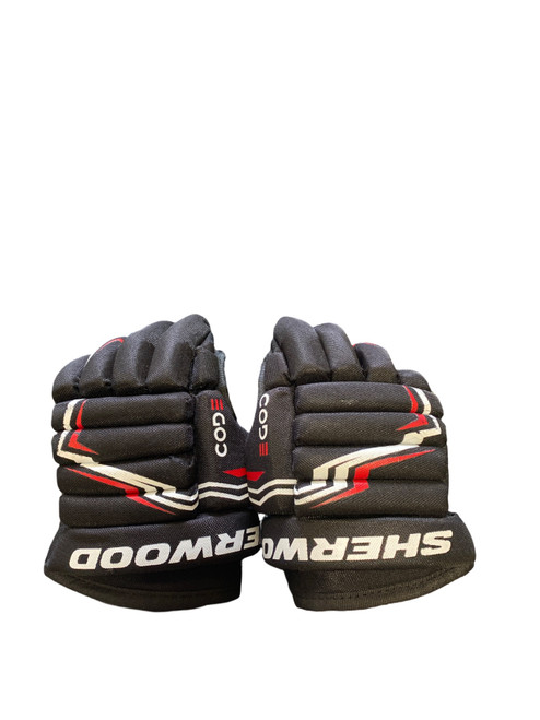 Vist Large View of Product Image Which is Used Sher-wood CODE Youth Shin Guards Black 9"