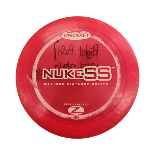 Vist Large View of Product Image Which is Used Discraft NUKE SS Z Disc Golf Driver Red 174g