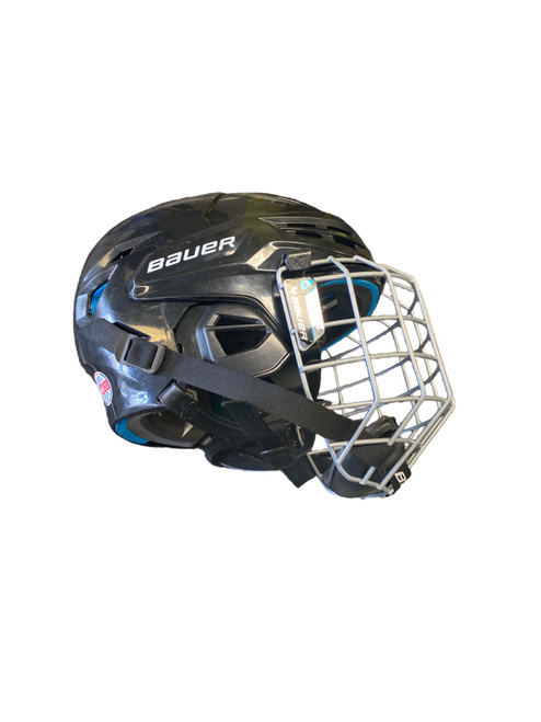 Vist Large View of Product Image Which is Used Bauer REAKT 55 Helmet Cage Combo Black SM