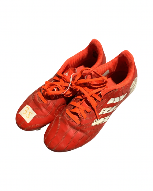 Vist Large View of Product Image Which is Used Adidas Soccer Cleats Red Junior 03.5