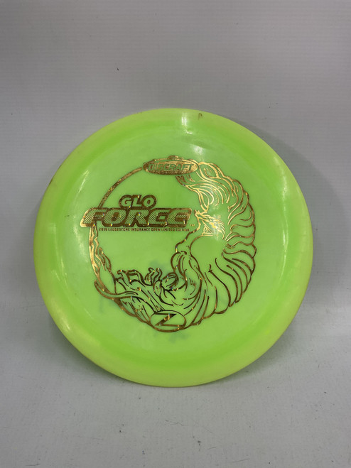 Vist Large View of Product Image Which is Used Discraft GLO FORCE Disc Golf Driver yellow