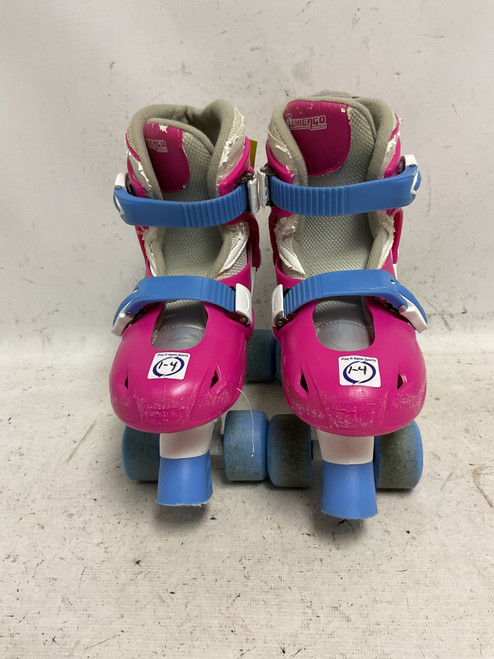 Vist Large View of Product Image Which is Used Chicago QUAD SKATES 1-4 Junior Roller Quad Skates Pink Adjustable